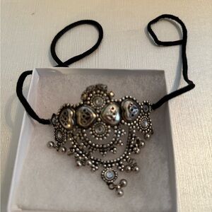 Silver and Leather Upper Arm Band